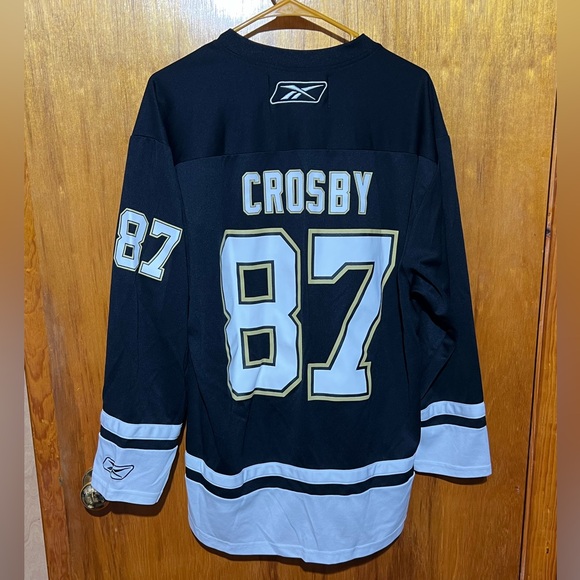 Pittsburgh Penguins Sidney Crosby Reebok CCM Screen Printed Jersey Size Medium - Picture 4 of 12
